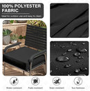 Patio Chair Cushions 24 X 24 X 5 Inch Waterproof Outdoor Seat Cushions for Patio Furniture, Outdoor Sofa Couch Pads with Ties & Handle, Set of 2, Black by GreenHaven Gardens