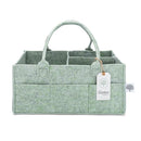 Parker Baby Diaper Caddy - Nursery Storage Bin and Car Organizer for Diapers and Baby Wipes - Sage Green, Large by TinyTreasures Baby Boutique