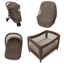 Enovoe Baby Mosquito Net for Stroller - Durable Cover for Cribs, Bassinets, Playards, Brown by TinyTreasures Baby Boutique