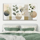 TAIJXAGSG Large Boho Green Wall Art For Living Room 29x58 In Green Botanical Boho Wall Art Modern Sage Bohemian Canvas Art Wall Decor Natural Abstract Geometry Lines Prints Picture Ready To Hang by CozyNest Decor