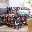 CASAAGUSTO Boho Sherpa Blanket, Aztec Twin Blanket, Ultra Soft, Warm, Cozy, Plush, Thick Fleece Western Blanket for Couch, Bed, Sofa (Navy Blue 60 * 80 Inch) by CozyNest Decor
