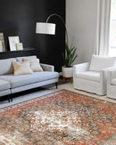 Loloi Layla Collection LAY-05 Ocean/Multi 3'-6" x 5'-6" .13" Thick Accent Rug, Soft, Durable, Vintage Inspired, Distressed, Low Pile, Non-Shedding, Easy Clean, Printed, Living Room Rug by CozyNest Decor