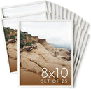 HAUS AND HUES 8x10 White Oak Wood Picture Frames Set of 25 - Premium Bulk Picture Frames 8x10 Bundle - Elegant Gallery Wall Frame Set for Posters, Art Display - Ideal for Wall Decor in Home & Office by CozyNest Decor