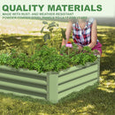 8X4X1ft 2PCS Raised Garden Bed Kit,Galvanized Raised Garden Beds Outdoor,Large Metal Planter Box Steel Kit Flower Herb,Vegetables..Grass Green by GreenHaven Gardens