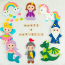 Craftorama Sewing Kit for Kids, Fun and Educational Fairytale Craft Set for Boys and Girls Age 7-12, Sew Your Own Felt Animals Craft Kit for Beginners, 165 Piece Set by TinyTreasures Baby Boutique