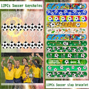 158Pcs Soccer Party Favors - Bags, Whistles, Balls, Slap Bracelets, Keychains, Stickers, Tattoos for Party Goodie Bags by TinyTreasures Baby Boutique