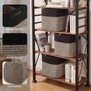 OIAHOMY 13 Kallax Inch Cube Storage Bins, 3-Pack Cotton Rope Woven Baskets for Organizing, Kallax Insert Storage Baskets for Shelves, Baby Nursery, Closet Organizer, 13*13*12.6IN, Black & Mixed Brown by TinyTreasures Baby Boutique