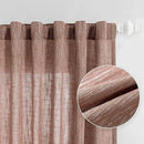 MYSKY HOME Living Room Curtains for Windows, Linen Look Texture Semi Sheers Boho Drapes Extra Long Floor Length Curtain Panels Soft Cotton Fabric, 50 x 108 Inch, Brick Red, 2 PCs by CozyNest Decor