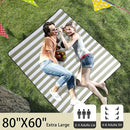 HX&OD Outdoor Picnic Blanket Extra Large, 80”x60” Waterproof Picnic Mat Foldable Camping Blanket Portable with Carry Strap for Beach Mat (Green) by TinyTreasures Baby Boutique