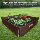 Raised Garden Bed - 4x4 ft Planter Box - Brown HDPE - No Tools Needed - DIY Kit for Urban Gardening, Flowers, Herbs & Vegetables - Made in The USA by GreenHaven Gardens