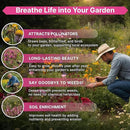Organo Republic 19 Annual & Perennial Wildflower Seeds Mix for Indoor and Outdoors, Attract Bees & Butterflies. 100,000+ Non-GMO, Heirloom Wildflower Garden Seeds, 4oz Packet for Growing Wild Flowers by GreenHaven Gardens