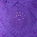 Eyes of India Embroidered Decorative Boho Throw Pillow Cover with Mirrors, Handmade Bohemian Accent Cushion Case for Sofa Couch Bedroom Living Room (Purple, 16" x 16") by CozyNest Decor