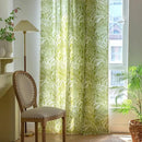 Sutuo Home Boho Curtains 84 Inches Length for Bedroom Living Room, Printed Cotton Linen Rod Pocket Rustic Farmhouse Bohemian Tassels Window Treatment, 1 Panel 59" W x 84" L, Green Botanic Leaves by CozyNest Decor