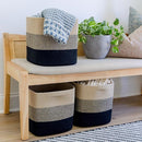 NaturalCozy Storage Cubes 11 Inch Cotton Rope Woven Baskets for Organizing, 3-Pack | Cube Storage Bin | Square Storage Baskets for Shelves Organizer, Classroom, Kids Toy Bins, Closet, Baby Nursery by TinyTreasures Baby Boutique
