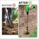 TCBWFY 2x32 Inch Auger Drill Bit for Planting - Long Handle Easy Planter Garden Auger - Bulb & Bedding Plant Augers - Post Hole Digger for 3/8”Hex Drive by GreenHaven Gardens
