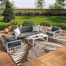 GENIMO Outdoor Rug 10' x 14' Waterproof for Patios Clearance, Reversible Outdoor Plastic Straw Camping Rug Carpet, Large Area Rugs Mats for RV, Camper, Deck, Balcony, Porch, Beach, Coffee&Beige by CozyNest Decor