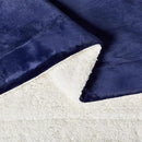 Amazon Basics Reversible Sherpa Throw Blanket, Navy, 50"x60" by CozyNest Decor