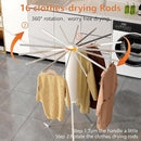 Foldable Tripod Clothes Drying Rack, Collapsible Laundry Drying Rack, Portable Octopus Laundry Stand with 16 Extendable Aluminum Rods White & Silver Space Saving Holder for Indoor Outdoor by TinyTreasures Baby Boutique