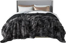 Bedsure GentleSoft Fluffy Tie Dye Black King Size Blanket for Bed, Thick Soft Sherpa Faux Fur Fleece Bedding Fuzzy Plush Winter Warm Heavy Large King Blanket, Cozy Black Gifts for Men Women, 108x90 by CozyNest Decor