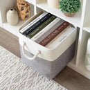 OrganiHaus 11x11 Cube Storage Bins 4 Pack, Foldable Cube Storage Organizer w/ Rope Handles, Collapsible Fabric Bins for Toys, Clothes & Closet Organization, Fabric Square Baskets - Gray/White by CozyNest Decor