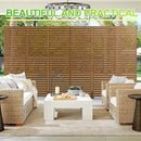 Outdoor Privacy Screen,72" H×47" W Metal Privacy Screen, Freestanding Privacy Fence Panels for Patio by GreenHaven Gardens
