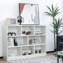 Tangkula 8-Cube Bookcase, Wood 3 Tier Open Storage Bookshelf, Modern Multipurpose Display Cabinet for Living Room, Study, Reading Nook, 48 x 12.5 x 36.5 Inch, White by CozyNest Decor