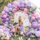 JOYIN 150 Pcs Pastel Purple Balloons, Different Sizes 18 12 10 5 Inch Pastel Purple Latex Balloon Arch Kit with Instruction for Birthday Party Graduation Wedding Holiday Decoration by TinyTreasures Baby Boutique