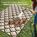 OLANLY Reversible Outdoor Rug 5x8 ft Clearance, Waterproof Outdoor Plastic Straw Rug with Interlacing Pattern, RV Mat for Patio, Camping, Balcony, Deck, Backyard, Black & Beige by CozyNest Decor