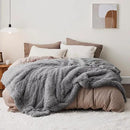 Bedsure GentleSoft Fluffy Grey King Size Blanket for Bed, Thick Soft Sherpa Faux Fur Fleece Bedding Fuzzy Plush Winter Warm Heavy Big Large King Blanket, Cozy Grey Gifts for Men Women, 108x90 by CozyNest Decor