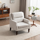 Kidol & Shellder Beige Oversized Accent Chair for Living Room Mid Century Modern Reading Chair with Back Wide Upholstered Comfy Single Sofa Chair for Bedroom Lounge Side Corner Boucle Fabric Armchair by CozyNest Decor