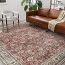 Washable Area Rug 9'x12' Boho Design Non-Shedding Easy Care Ideal for High Traffic Areas in Living Room Bedroom Office Coffee Table Kitchen Large Carpet by TinyTreasures Baby Boutique