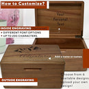 Personalized Memory Box Travel - Travel Gifts for Couples, Acacia Wood Chest Trunk for Couples Adventure Keepsakes, Wooden Keepsake Box for Tickets, Valentine's Gifts Custom, Various Designs, 8x6x4 in by TinyTreasures Baby Boutique