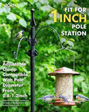 iBorn Bird Feeders Hangers for 1” Pole Stand Station Outdoor Hanging Hooks for Humming Bird Feeders for Outside Plant Hanger Hook Bracket Kit 12.2 Inch Long Metal Hooks for 1 Inch Pole, Pack of 4 by GreenHaven Gardens
