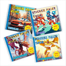 BulbaCraft 4Pcs Sticker Paint Books for Boys - Sticker Books by Number with Superheroes, Sports, Vehicles and Adventures - Coloring Activity for Kids by TinyTreasures Baby Boutique