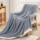 NEXHOME PRO Twin Size Soft Throw Blankets for Couch, Cozy Blankets Reversible Warm Knit Blanket for Women, Fuzzy Plush Lightweight Throws for Sofa, Bed, Picnic, Navy 60 x 80 inches by TinyTreasures Baby Boutique