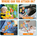 Baby Stroller Arch Toy, Car Seat Toys, Adjustable Arch Stroller toy with Hanging Sensory Activity toys,fits on Baby Bouncer, Bassinet, Stroller, Crib and Car Seats for baby infant Boy Girl 0-18 Months by TinyTreasures Baby Boutique