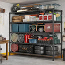 REIBII 85.7" H Storage Shelves 2998LBS Metal Shelving Unit with Wheels & Feet, 5 Tier Garage Shelving Heavy Duty Adjustable Wire Shelf for Pantry Kitchen Garage, 85.7" H X 55.5" W X 24.2" D, 2PCS by CozyNest Decor
