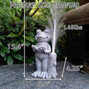 Frog Statue Solar Garden Decor,Resin Frog Statues and Colour Changing Optical Fiber Solar Lights,Outdoor Decoration for Balcony, Garden, Patio, Yard, Lawn,Gifts for Mom Grandma by GreenHaven Gardens