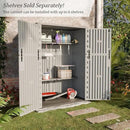 HOMSPARK Outdoor Storage Shed Weather Resistance, Patio Storage Cabinet Lockable Resin Tool Shed for Storage of Bike, Trash Cans, Garden Tools (Light Gray, 66 Cu.ft) by GreenHaven Gardens
