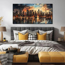 New York Skyline Wall Art for Office,Modern Living Room Wall Paintings City Wall Decor for Bedroom 29 x 59 Inch by CozyNest Decor