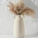 Ceramic Rustic Vase, 12.8" Large Flower Vases Home Decor Pottery Farmhouse Decorative Vase Boho Neutral Pampas Vases for Mantel Entryway Table Living Room Shelf Kitchen by CozyNest Decor