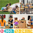 Makedo Invent | Upcycled Cardboard Construction Toolkit in Large Toolbox (360 Pieces) | STEM + STEAM Educational Toys for Classroom Learning | Resuable Tools for Boys and Girls Age 5+ by TinyTreasures Baby Boutique
