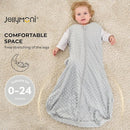JELLYMONI Fleece Baby Sleep Sack 0-6 Months, 1.5 Tog Warm Winter Baby Wearable Blanket with Plush Dots and 2-Way Zipper, Cotton Toddler Sleep Sack by TinyTreasures Baby Boutique