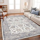 9x12 Washable Area Rug Medallion Distressed Design Boho Medallion Non-Shedding Easy Care Ideal for High Traffic Areas in Living Room Bedroom Kitchen Office Coffee Table Large Carpet by TinyTreasures Baby Boutique