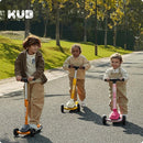 KUB Toddler Scooter for Kids Ages 2+, 3 Wheel Kick Scooter with LED Light-Up Wheels, Adjustable Height Handlebar, Lean-to-Steer, Anti-Slip Deck, Easy-Fold Design, Gift for Boys and Girls by TinyTreasures Baby Boutique