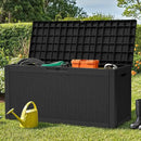 YITAHOME 60 Gallon Resin Deck Box, Weather Resistant Outdoor Rattan Storage Box, Lockable Indoor Outdoor Storage for Supplies and Essentials, Black by CozyNest Decor
