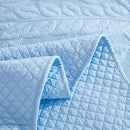 MarCielo 3-Piece 100% Cotton Oversized Bedspread Lightweight Quilt Coverlet Embroidery Farmhouse Bedding Set T0 (Light Blue, Oversized Queen (100"x106")) by CozyNest Decor