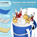 Tirrinia Large Pop-Up Golf Cooler Bag- Insulated Collapsible Cooler with Flat Drink Table for Golf Cart, Lightweight and Portable Ice Beach Cooler for Travel, Fishing, Picnics, Hiking, Camping by GreenHaven Gardens
