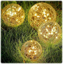 Honoson 6 Inch Solar Globe Lights Outdoor Waterproof, Solar Balls for Garden Cracked Glass Ball, Ground Landscape Garden Decor for Patio and Yard Lawn Backyard (4 Pieces) by GreenHaven Gardens