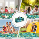 PY SUPER MODE Picnic Blankets Extra Large, Waterproof Foldable Outdoor Beach Blanket Oversized 83x79” Sandproof, 3-Layer Picnic Mat for Camping, Hiking, Travel, Park, Concerts(Yellow Flowers) by TinyTreasures Baby Boutique